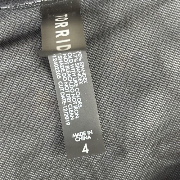 Torrid Swim Bottoms Womens 4 4X Galaxy Gold Foil Star High Waist Ruched Cutout - Picture 4 of 11